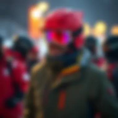 Adaptability in Various Weather Conditions A 3in1 ski jacket being worn in diverse weather conditions.