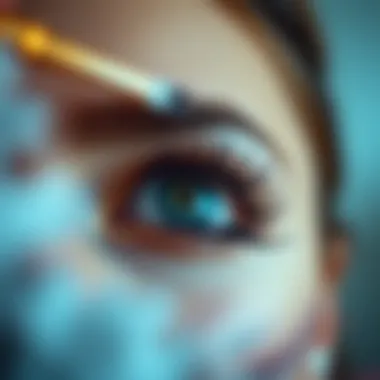 A serene setting illustrating the maintenance routine for individual lashes