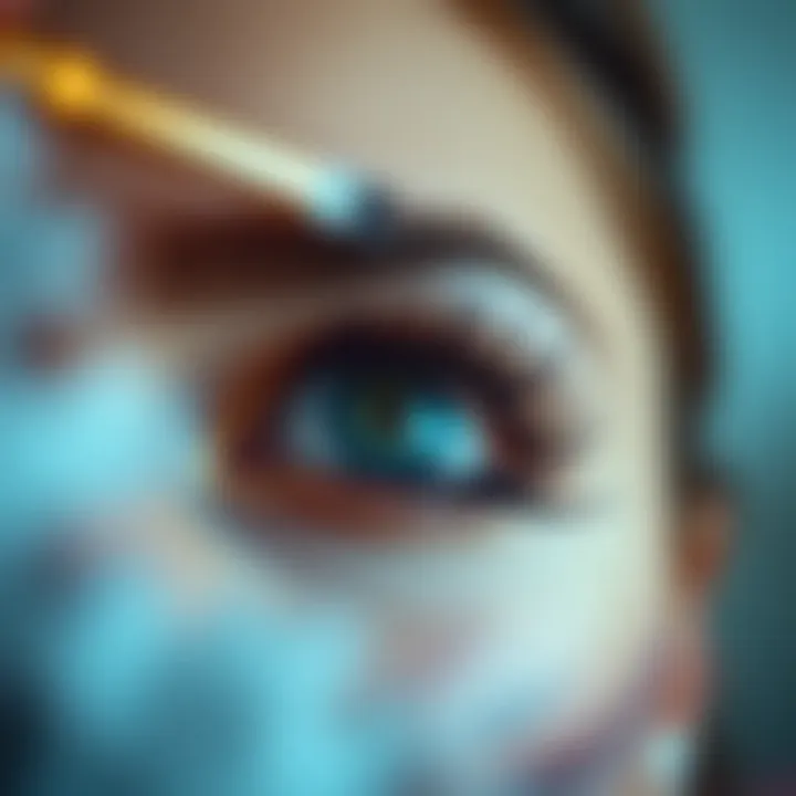 A serene setting illustrating the maintenance routine for individual lashes