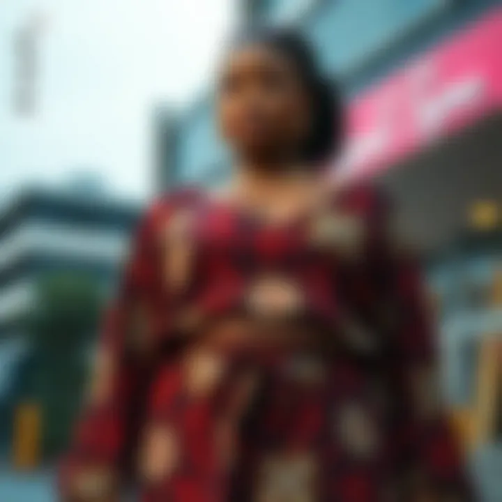 Trendy Unique Patterns Two-Piece Outfit Trendy plus size two-piece outfit showcasing unique patterns