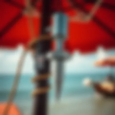 Close-up of auger anchor demonstrating its design and material