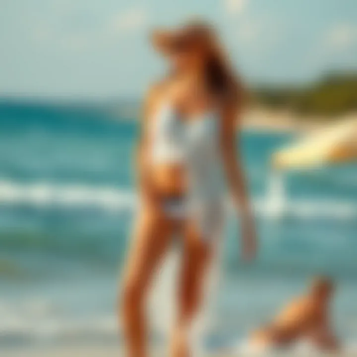 Chic Knee-Length Options for the Beach Chic knee-length cover for beach outings