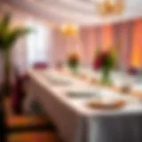 Elegant Linen Tablecloth for a Vibrant Celebration Elegant linen tablecloth in a vibrant celebration setting