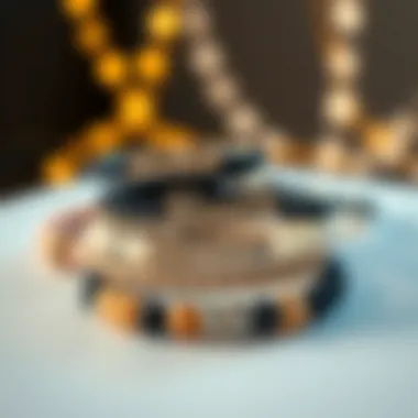 A selection of personalized bracelets showcasing different materials