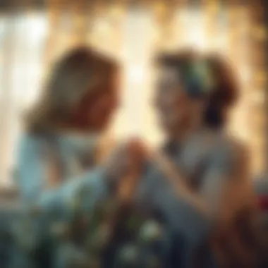 An emotional moment of a mother receiving a name bracelet as a gift