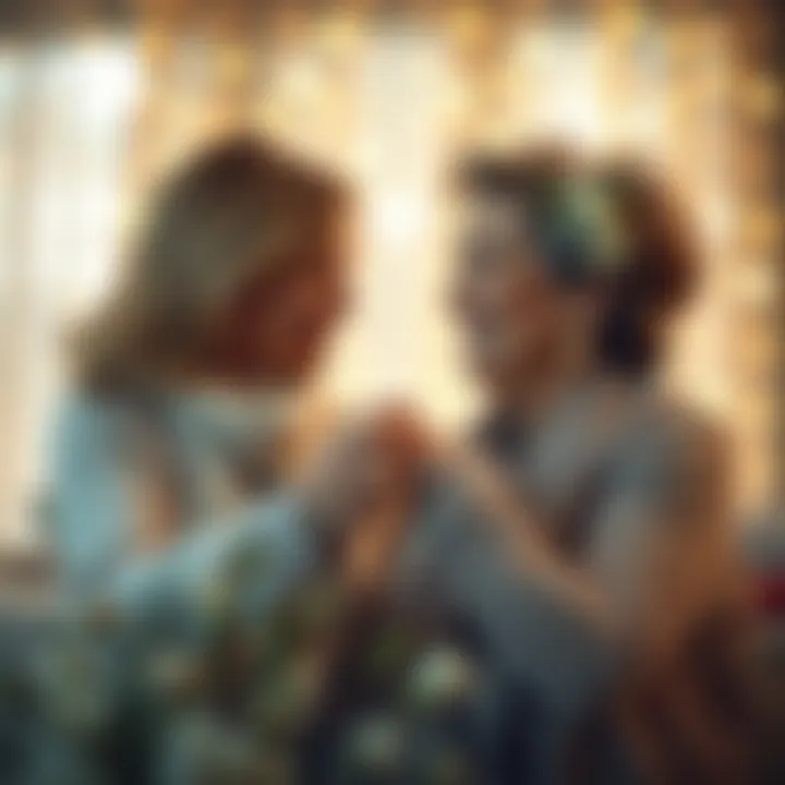 An emotional moment of a mother receiving a name bracelet as a gift