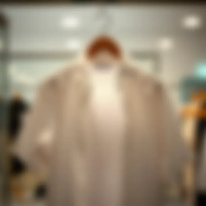 Stylish undershirt displayed on a modern hanger