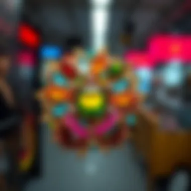 Modern Art Brooch Colorful contemporary brooch showcasing modern art