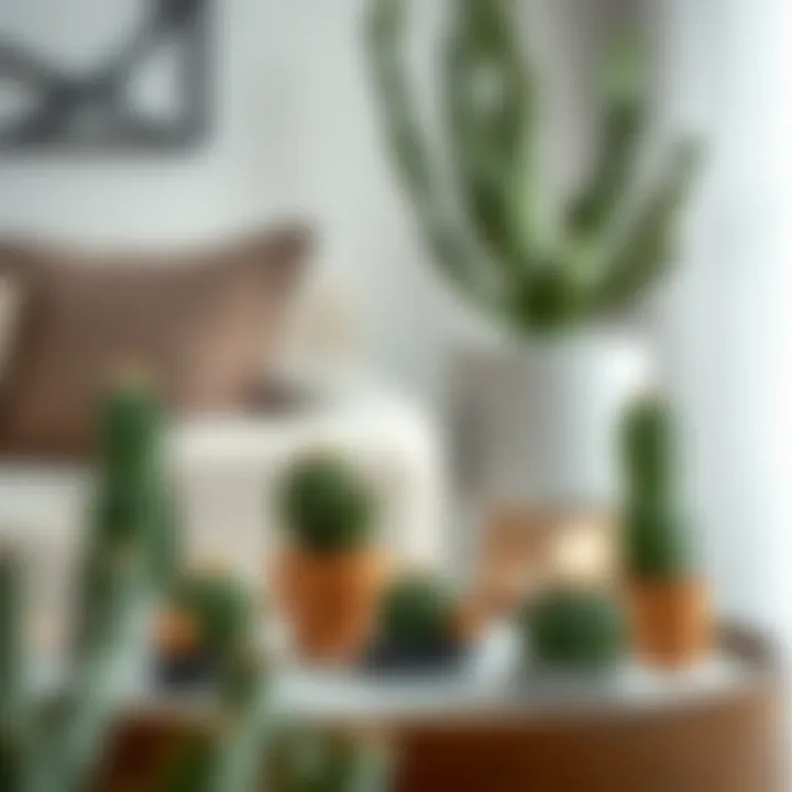 Cactus Ring Holders in Contemporary Decor Aesthetic arrangement of cactus ring holders in a decor setting