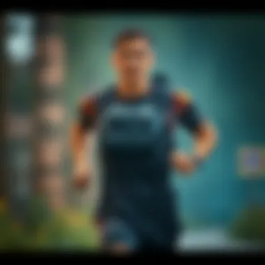 A chest pack being utilized in a dynamic running environment, highlighting its functionality