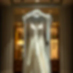 Elegant clear garment bag showcasing a luxurious dress