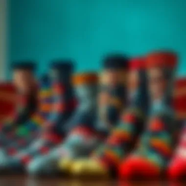 A collection of custom socks featuring various personal photos