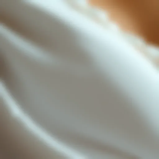 Close-up view of soft cotton fabric with delicate texture