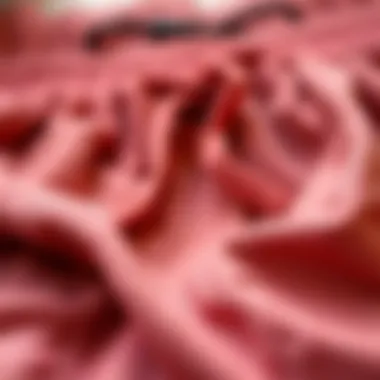 Different fabric textures used in drawstring waist shorts