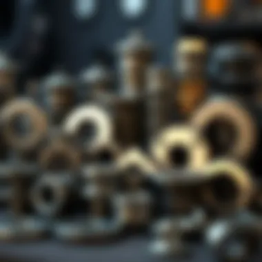 Different types of metal grommet kits displayed