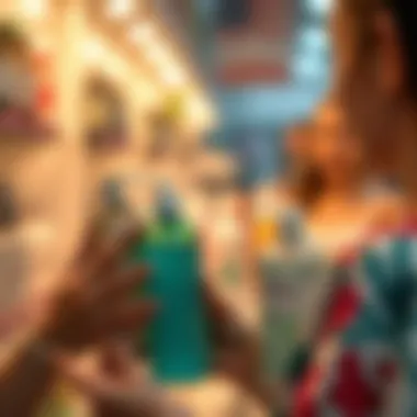 Consumer Choices in Eco-Friendly Personal Care Consumer choosing eco-conscious products