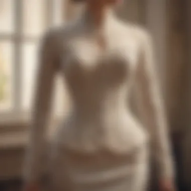The Elegance of Corset Sweater Dresses Elegant corset sweater dress displayed on a mannequin