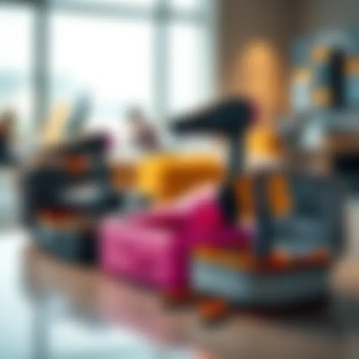 Innovative Designs for the Stylish Traveler Innovative designs of hair dryer travel cases arranged aesthetically