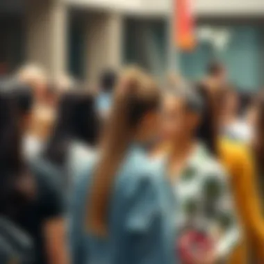 Celebrating Cultural Significance A diverse group of individuals proudly wearing their long ponytails, celebrating cultural significance and variety.