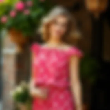 A styled outfit featuring the ditsy floral smock dress paired with accessories