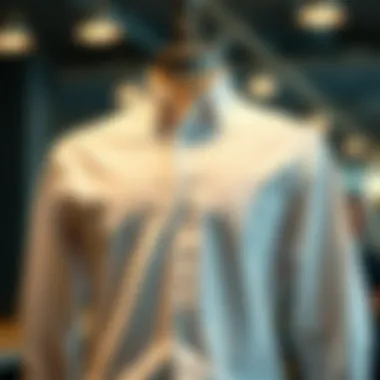 An illustration of shirt fit comparison on a mannequin