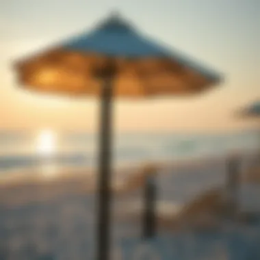 Easy installation of beach umbrella with auger anchor