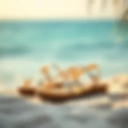 Stylish sandals for beach relaxation