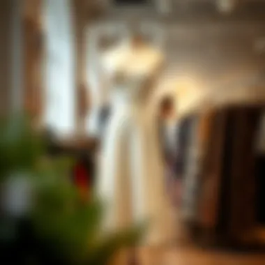 Elegant simple midi dress displayed on a mannequin in a boutique setting