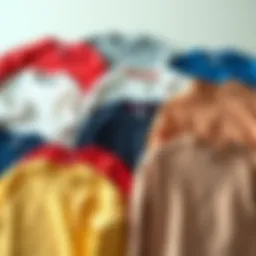 A collection of affordable basic sweatshirts in various colors and styles