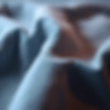 Close-up of sweatshirt fabric showcasing texture and quality