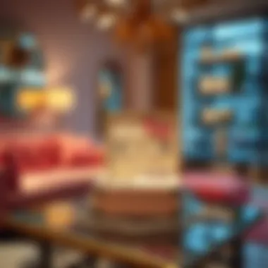 Elegant Display of Hello Kitty Jewelry Box An elegant Hello Kitty jewelry box displayed in a stylish room setting