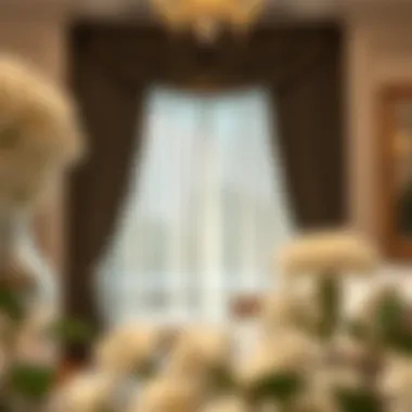 Luxurious Fabric Draping Luxurious fabric draping in an elegant interior setting