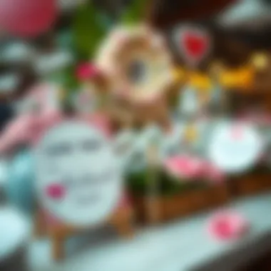 Whimsical setting with bridesmaid proposal stickers displayed