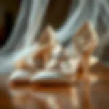 Elegant butterfly wedding shoes adorned with delicate embellishments