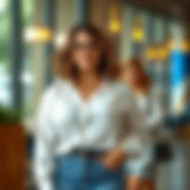 Stylish outfit combinations featuring button front blouses for various occasions