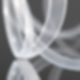 Close-up view of clear elastic string showcasing its texture and flexibility