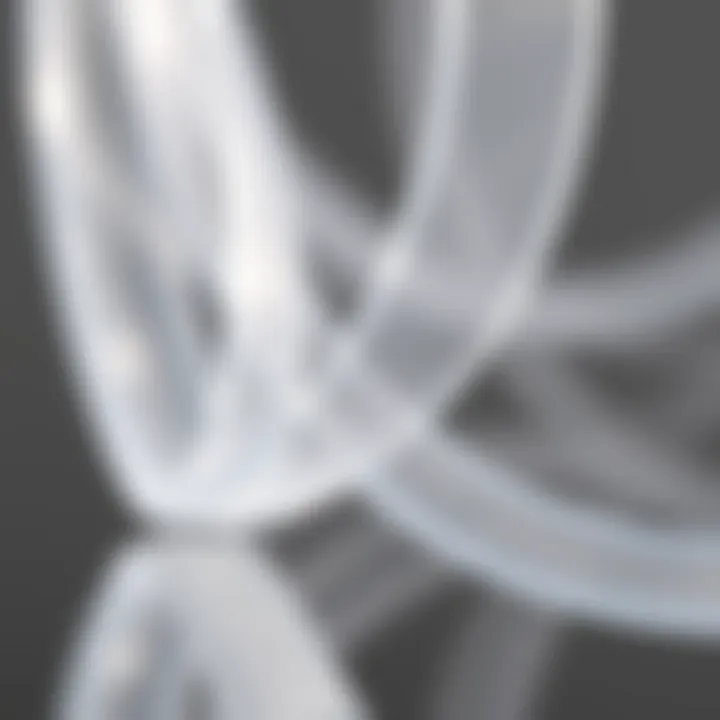 Close-up view of clear elastic string showcasing its texture and flexibility