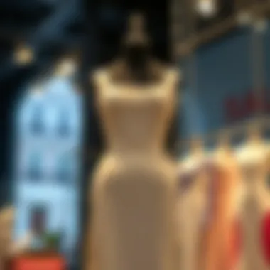 Elegant bandage dress on a mannequin