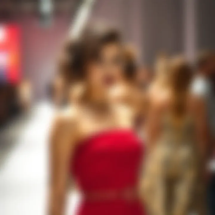 Stylish bandage dress featured at a fashion show