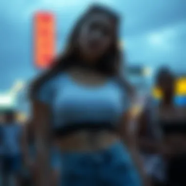 Cultural Significance of Crop Tops An artistic representation of the cultural significance of crop tops in fashion.