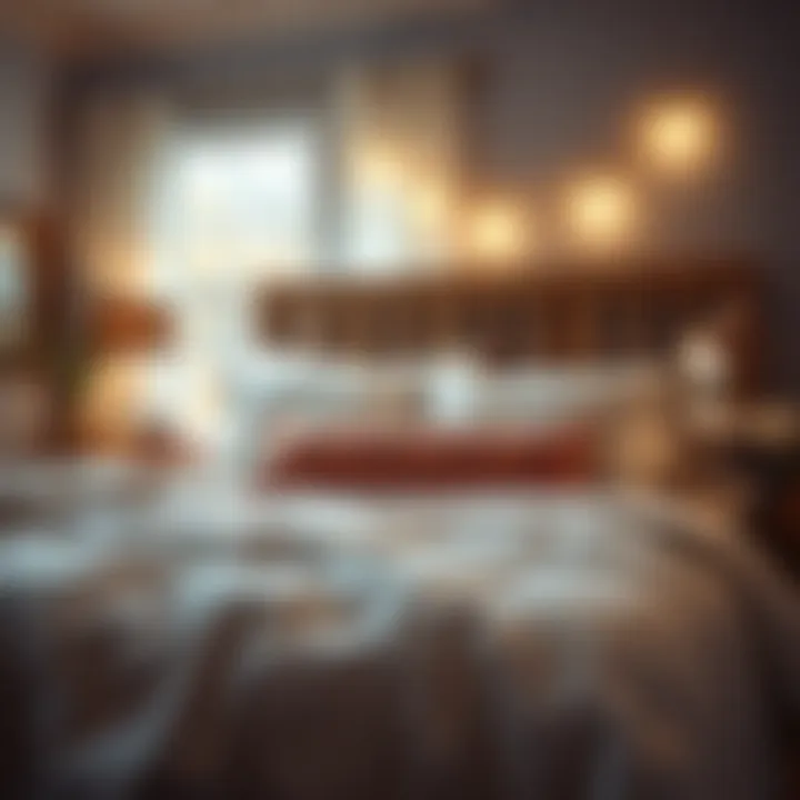 Cozy bedroom featuring a duvet cover with snaps, illustrating functional decor