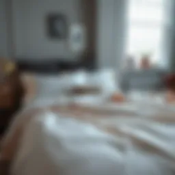 Elegant duvet cover with snap closure showcasing modern bedroom aesthetics