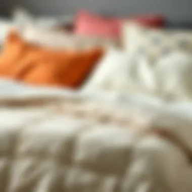 Stylish arrangement of various duvet covers with snaps in different colors and patterns