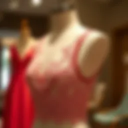 Elegant racerback lace camisole displayed on a mannequin