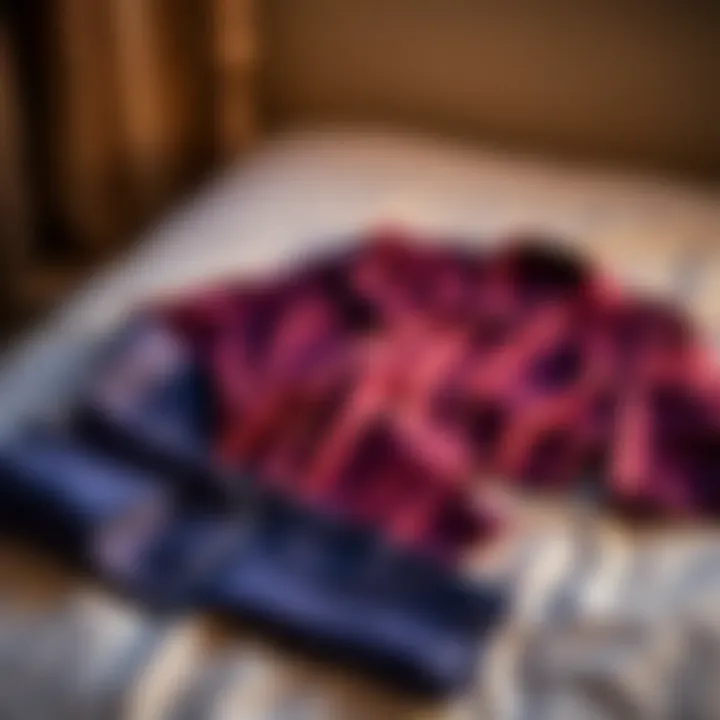 Styling Inspiration for Satin Pajama Attire Stylish pajama pants laid out for styling inspiration