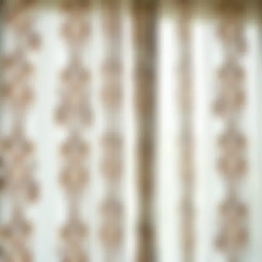 Intricate Embroidery in Sheer Fabric Elegant embroidered sheer curtain showcasing intricate patterns