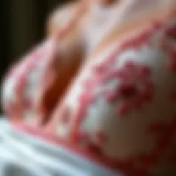 Delicate embroidery on luxurious fabric