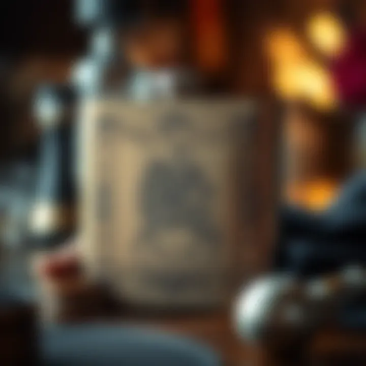 Elegant engraved flask design showcasing intricate craftsmanship