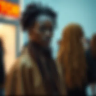 Contrasting Colors of Faux Dread Styles Contrasting colors of various faux dread styles showcased in a fashion setting