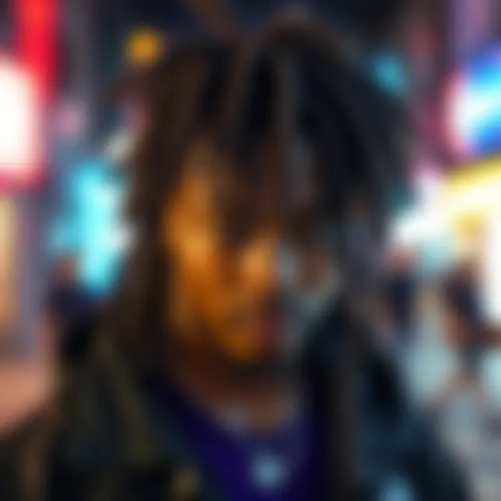 Faux Dread in Modern Street Fashion Artistic representation of faux dread styled in modern street fashion